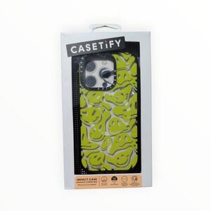 Y1-O CASETiFY Impact Case‎ Magsafe iPhone 15 Pro - In Acid Smiles Neon Green